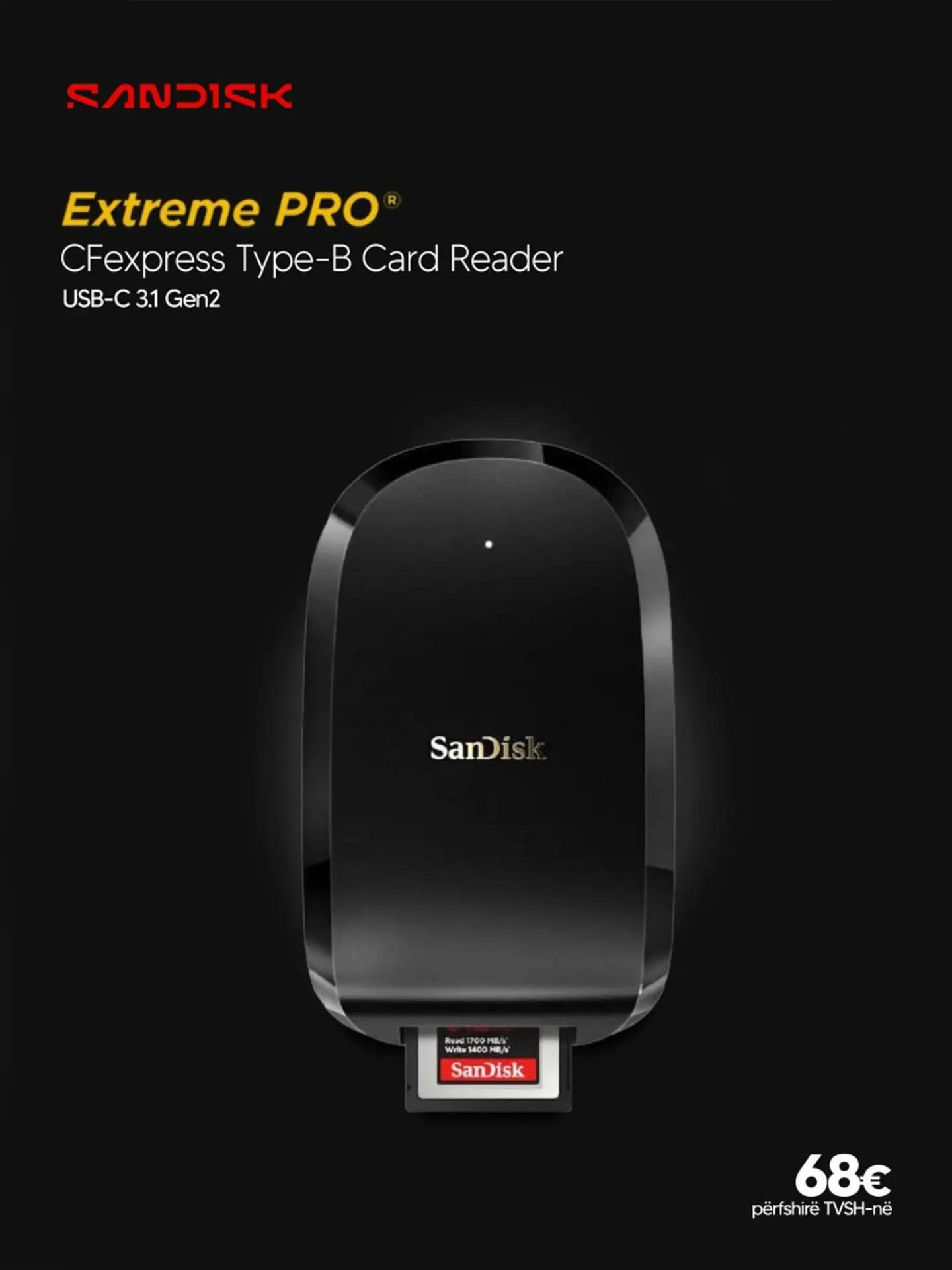 SanDisk Extreme PRO lexues CFexpress Type B