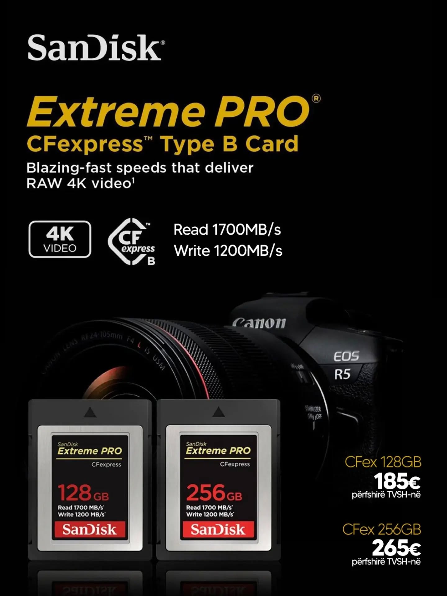 SanDisk Extreme PRO CFexpress Type B 128 GB