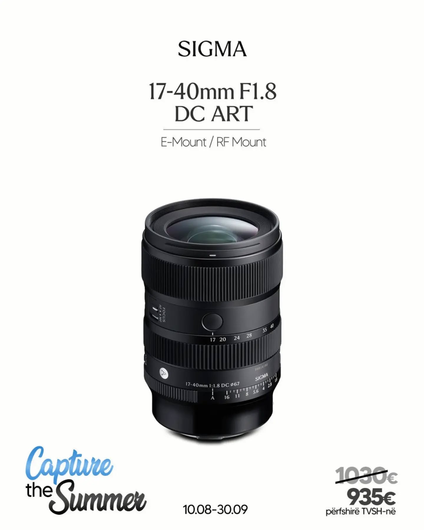 Sigma 17-40mm F1.8 DC | Art për Sony E